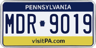 PA license plate MDR9019