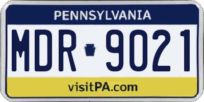 PA license plate MDR9021