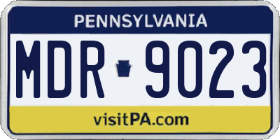 PA license plate MDR9023