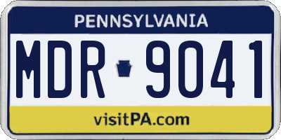 PA license plate MDR9041