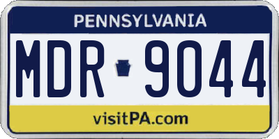 PA license plate MDR9044
