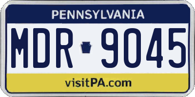 PA license plate MDR9045