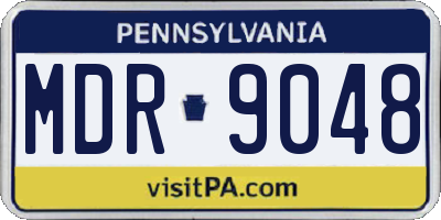 PA license plate MDR9048
