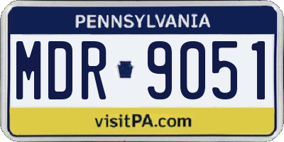PA license plate MDR9051