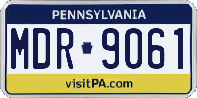PA license plate MDR9061