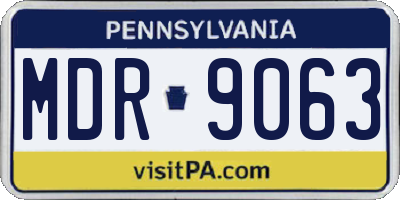 PA license plate MDR9063