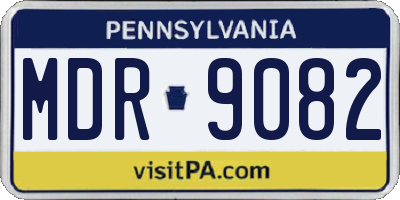 PA license plate MDR9082