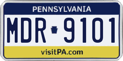 PA license plate MDR9101