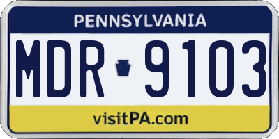 PA license plate MDR9103