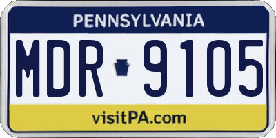 PA license plate MDR9105