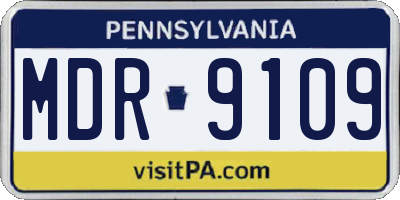 PA license plate MDR9109