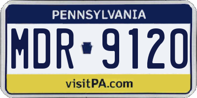 PA license plate MDR9120