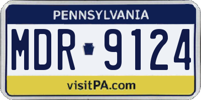 PA license plate MDR9124