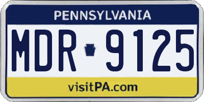 PA license plate MDR9125