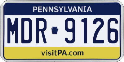 PA license plate MDR9126
