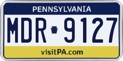 PA license plate MDR9127