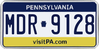 PA license plate MDR9128