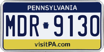 PA license plate MDR9130
