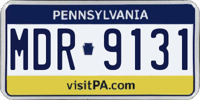 PA license plate MDR9131
