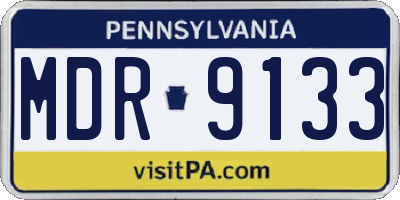 PA license plate MDR9133