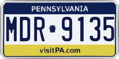 PA license plate MDR9135