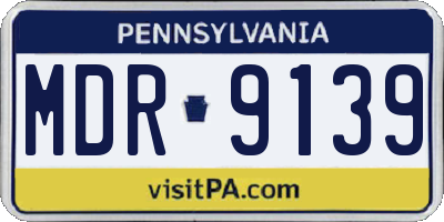 PA license plate MDR9139