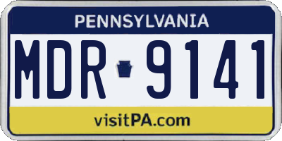 PA license plate MDR9141