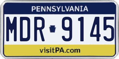PA license plate MDR9145