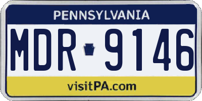 PA license plate MDR9146