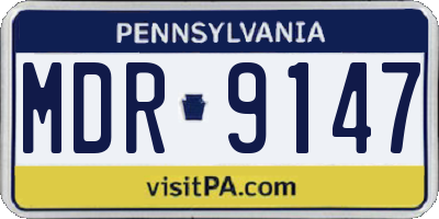 PA license plate MDR9147