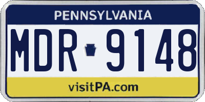 PA license plate MDR9148