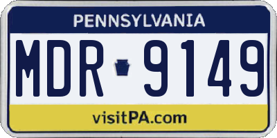 PA license plate MDR9149