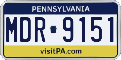 PA license plate MDR9151