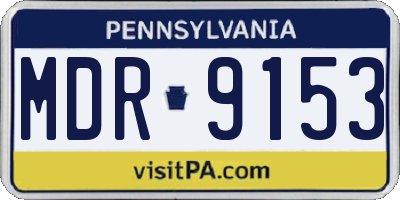 PA license plate MDR9153