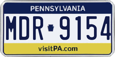 PA license plate MDR9154