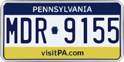 PA license plate MDR9155