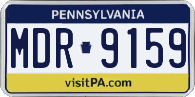 PA license plate MDR9159