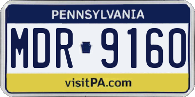 PA license plate MDR9160