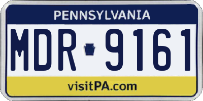 PA license plate MDR9161