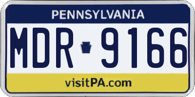 PA license plate MDR9166