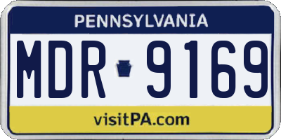 PA license plate MDR9169