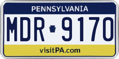 PA license plate MDR9170