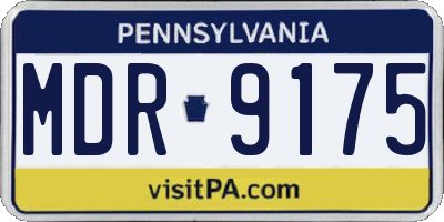 PA license plate MDR9175