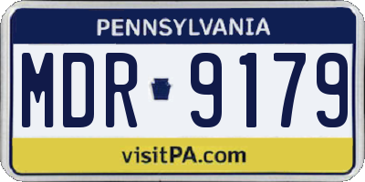PA license plate MDR9179