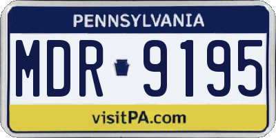 PA license plate MDR9195