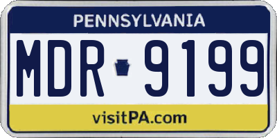 PA license plate MDR9199
