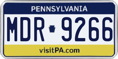 PA license plate MDR9266