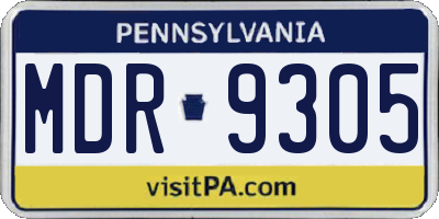 PA license plate MDR9305