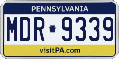 PA license plate MDR9339