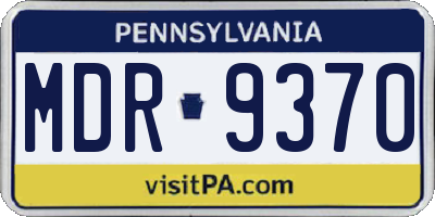PA license plate MDR9370